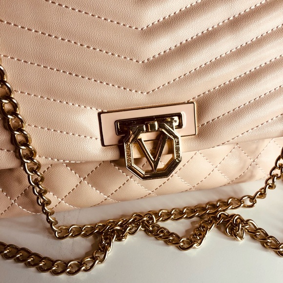 Flap bag designer brand Valentino in rose beige - Picture 2 of 8